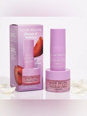 Glow Recipe Plum Plump Hyaluronic Cream & Serum - Light Pink